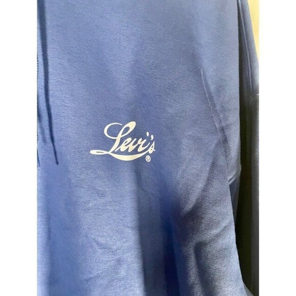 Levi's Men's Palm Logo Relaxed Fit Pullover Sweatshirt - Indigo Extra Large XL - Picture 2 of 6